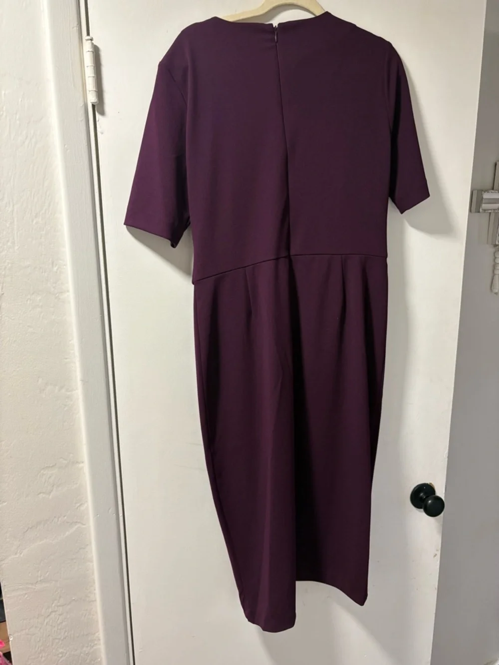 Calvin Klein Deep Plum Dress Size 12 knee length wedding guest dress - Picture 2 of 5